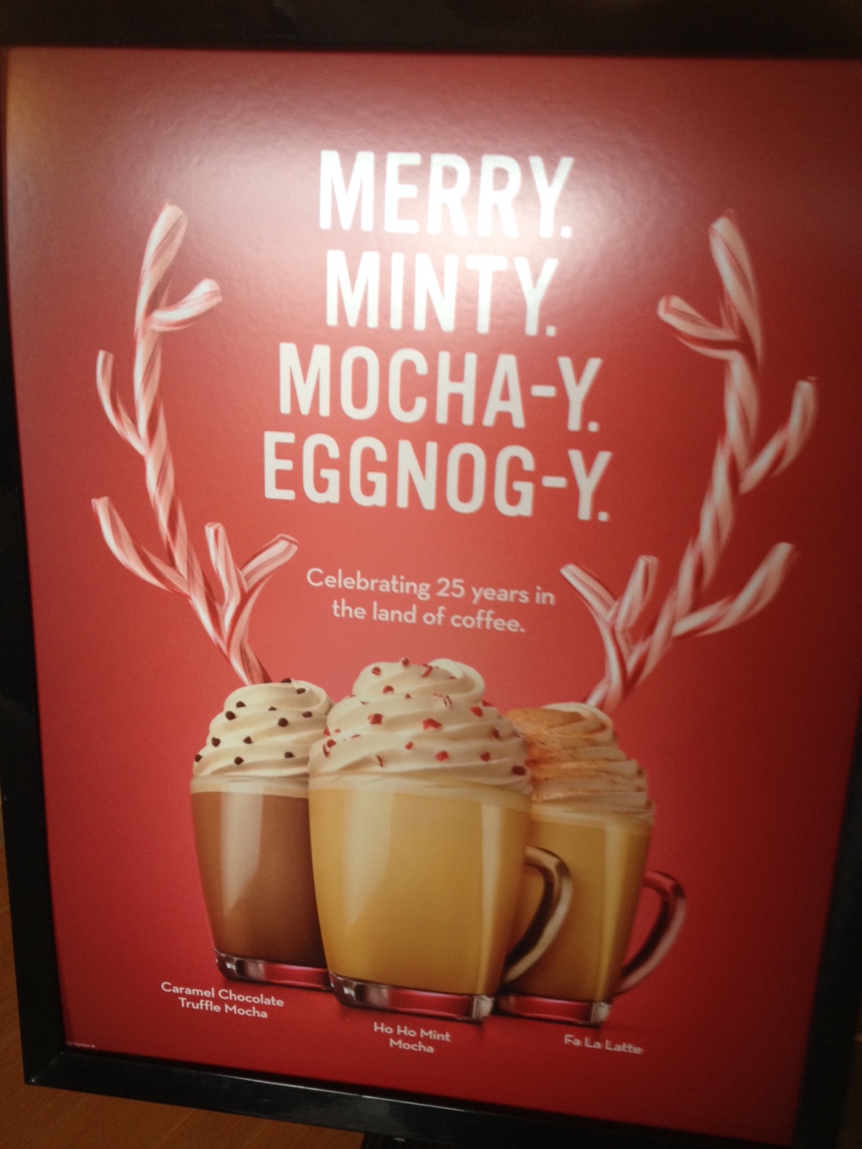 Photo showing a Caribou Coffee holiday coffee ad